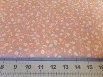 1 YD X 44'' VINTAGE CALICO PINK WITH TINY BUDS COUNTRY CHIC COTTON NEW #7781