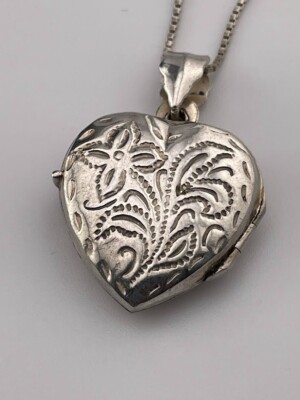 925 STERLING SILBER BLUME GEÄTZT HALSKETTE 18'' MKEMORIES WÜNSCHE 3860