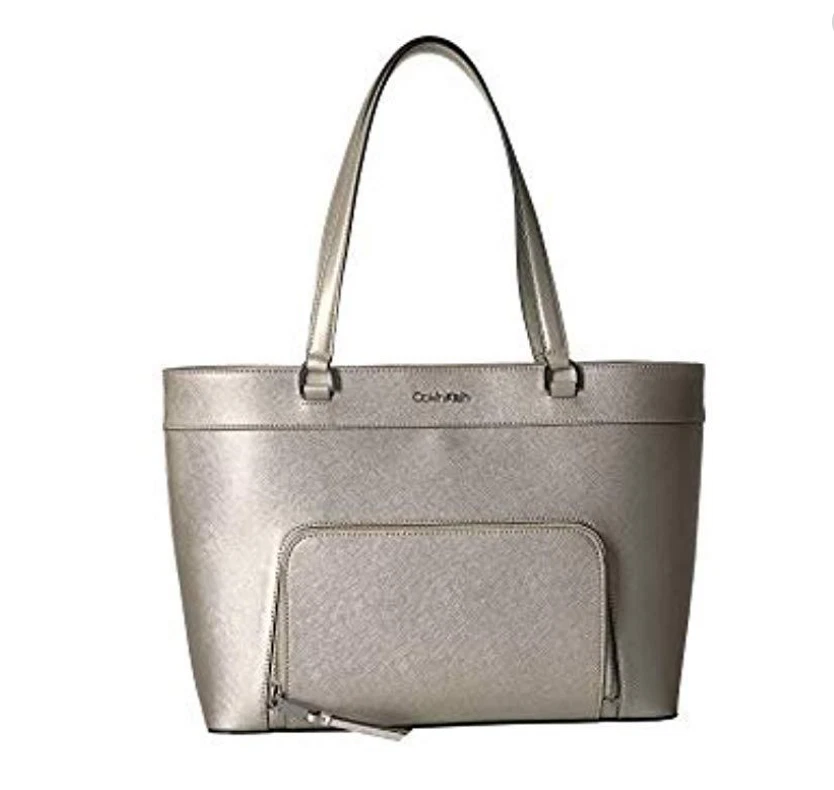 Calvin Klein Louise Saffiano Leather Key Item Tote