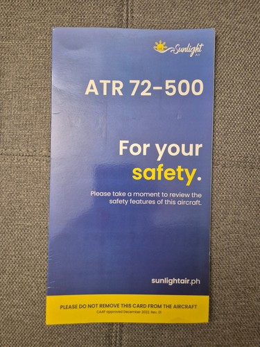 Safety Card ATR 72-500 Sunlight Air