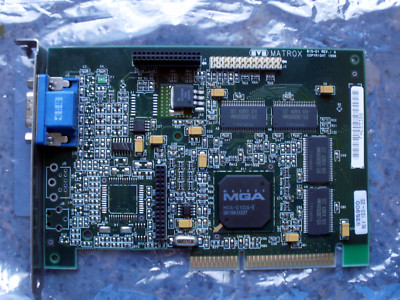 Vintage G+/PROA/8BI/20 MATROX 8MB AGP VIDEO CARD, 815-01 REV A, MGA-G100A-E GPU