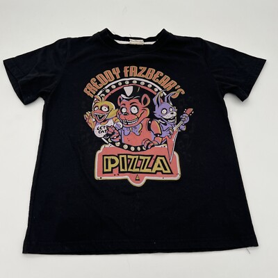 Five Nights at Freddys ''Freddy Fazbear's Pizza'' T-Shirt Youth SMALL Size 130 6-7