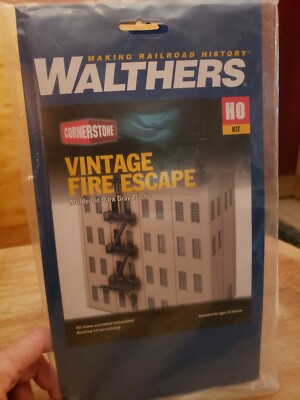Walthers Cornerstone HO Vintage Fire Escape Kit #933-3729 NEW SEALED