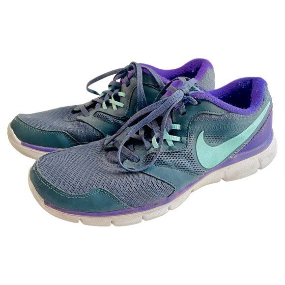Nike Gray Teal and Purple Athletic Sneakers Size 9 | eBay display picture 2