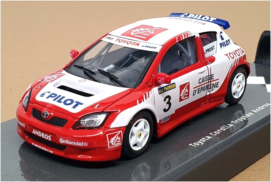 Miniature Solido 1/43 – Toyota Corolla Trophée Andros 2006 N°3 Prost – Occasion (Rouge/Blanc)
