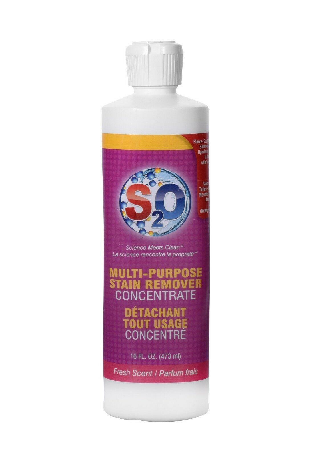 S2O Multi Purpose Stain Remover Concentrate Fresh Scent 16oz Bottle (2
