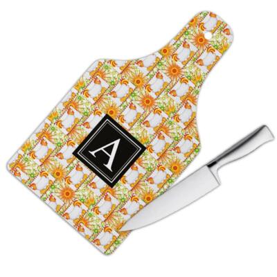 Gift Cutting Board : Chicken Chicks Pattern Easter Holiday Sun Nesting Kitchen