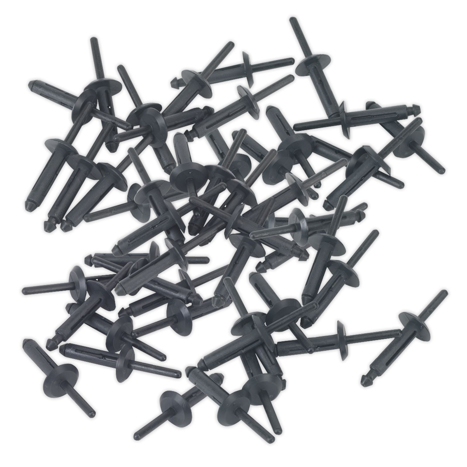 Sealey Plastic Rivets Ø6.3 x 25.2mm Pack of 50 Trim Tools Rivets PR002