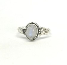 Natural Rainbow Moonstone Ring,925 Sterling Silver Ring,Statement Ring,Boho Ring