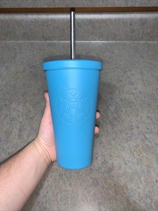 starbucks blue cold cup