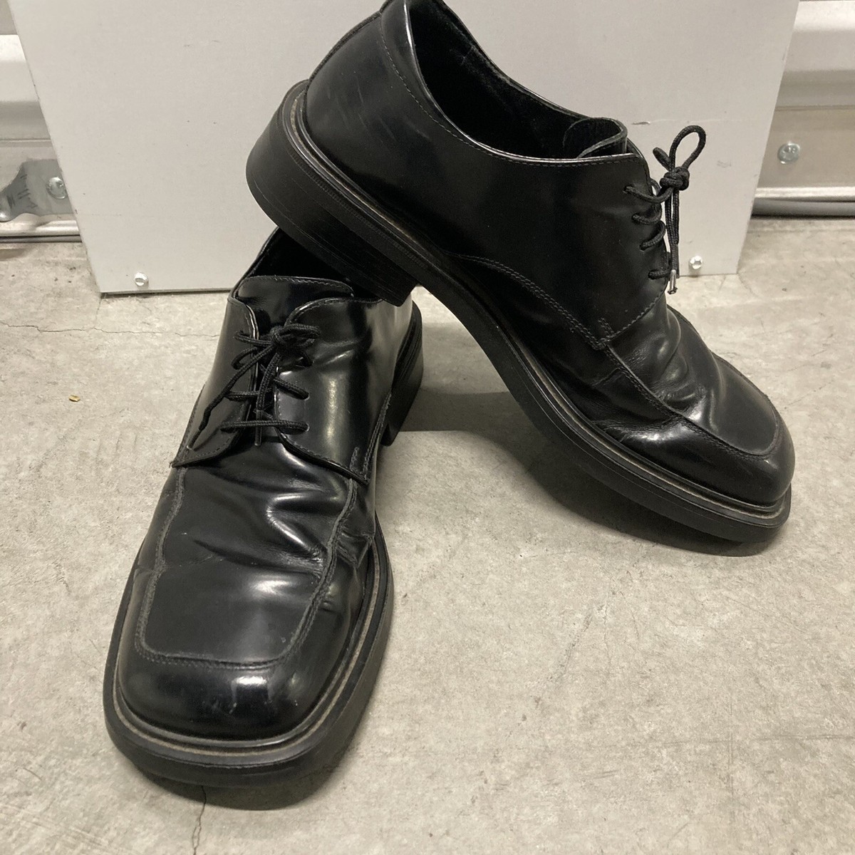 Vintage Aldo Black Mens Square Toe Euro Size 41 Made in Italy | eBay 