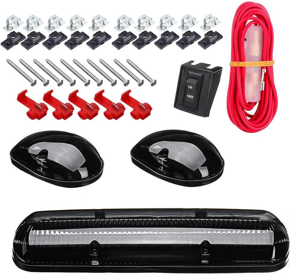 Дымчатые светодиодные ходовые огни на крышу кабины желтые для Chevy Silverado/GMC Sierra 2002-2007 - Изображение 3 из 4