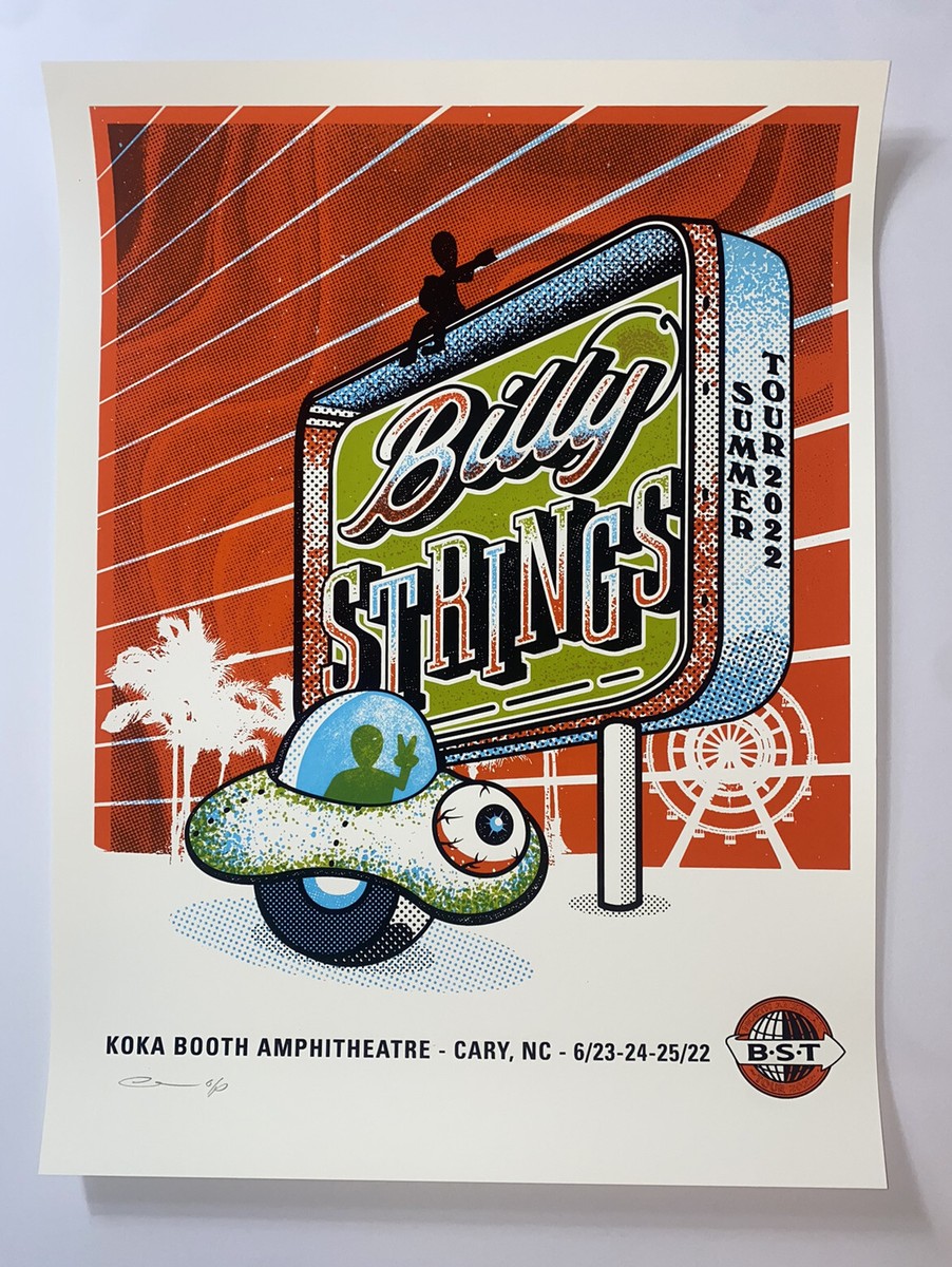 Billy Strings Poster Koka Booth Cary NC 2022 Signed Silkscreen