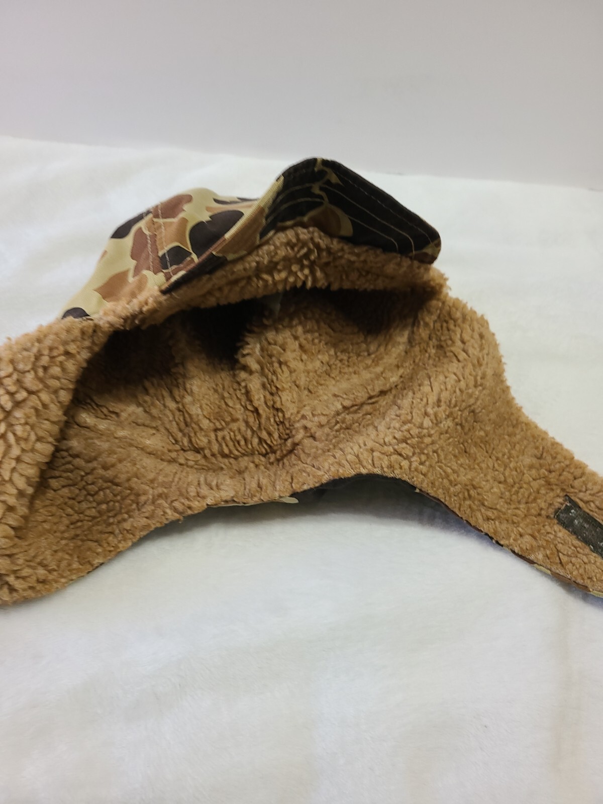 Vintage Columbia Duck Hunting Camouflage Insulated Trapper Hat Made In