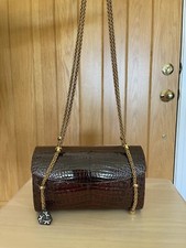 Paloma Picasso Genuine Crocodile Chain Purse