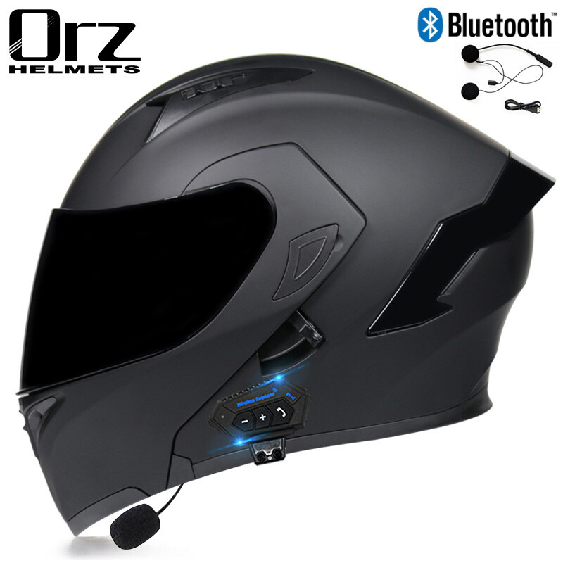 Ilm 953 Ilm Bluetooth Helmet Modular Helmets Motorcycle AHR RUN-M Modular  Full Face Dual Visor,