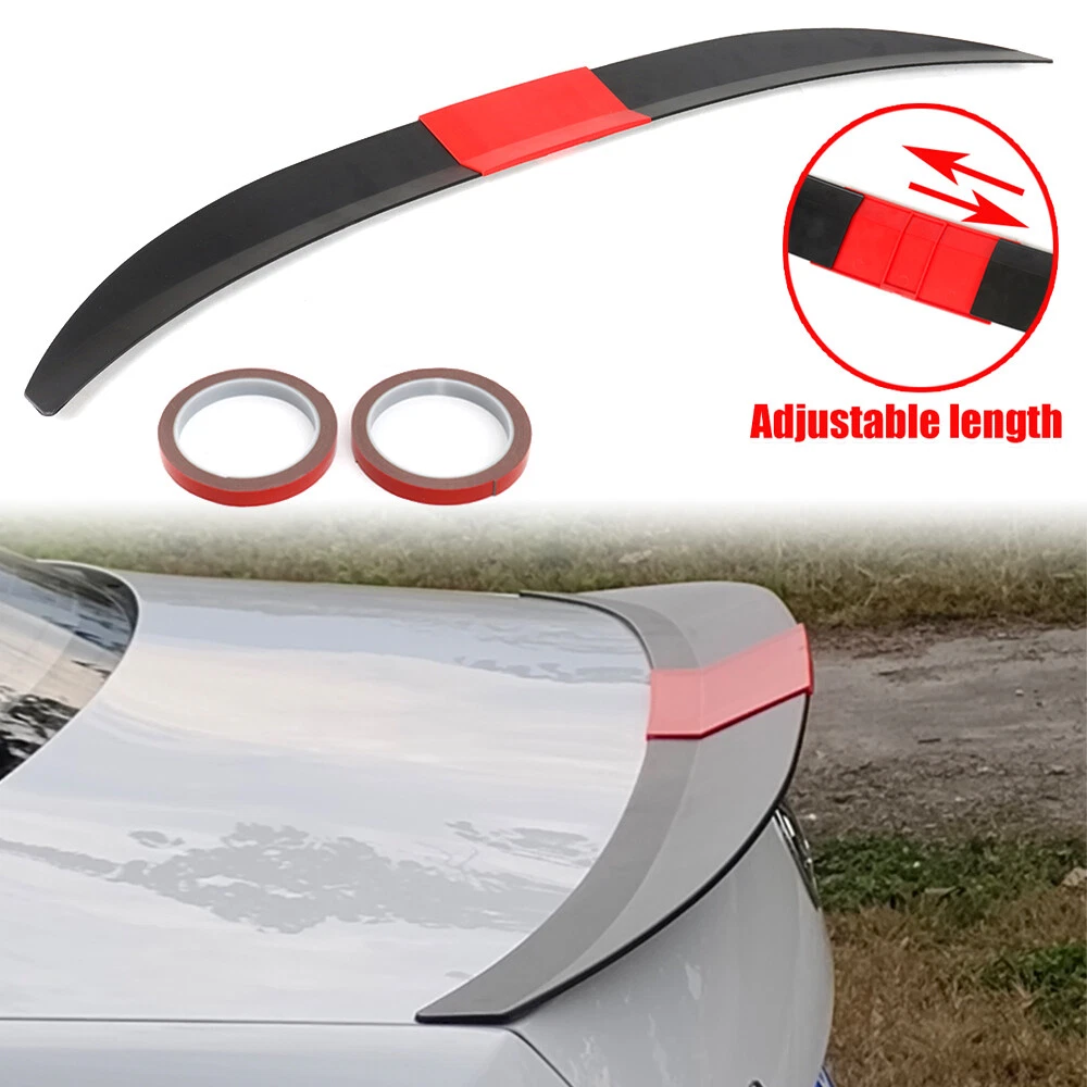 3pcs New Universal Adjustable Rear Trunk Spoiler Lip Wing Ducktail For Car  Sedan