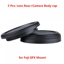 5 x Lens Rear Cap Lens Back Cover with Camera Body Cap for Fujifilm GFX G Mount