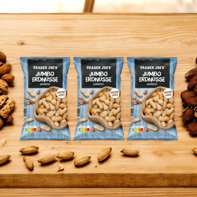 3x 400g (1,2kg) TRADER JOE'S Jumbo Erdnüsse in der Schale geröstet PROTEINQUELLE