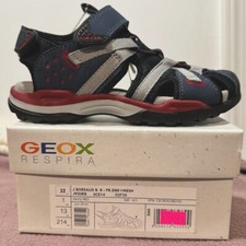 GEOX Borealis Sandal Navy Blue and Red New with box