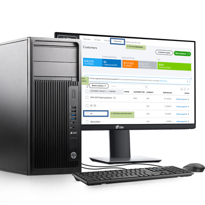 HP Computer Z240 Core i5-6th 16GB 128GB M.2 SSD+500GB New 22