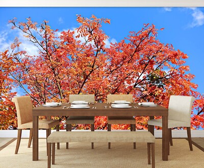 3D Red Branch Sky G745 Wallpaper Wall Murals Removable Self-adhesive Coco
