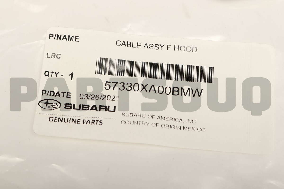 57330XA00BMW Genuine Subaru CABLE ASSY F HOOD 57330-XA00B-MW | eBay