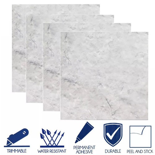 20/30Pcs SelfAdhesive Marble Tiles Sticker Stick On Wall Floor Kitchen