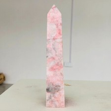 332g Natural Pink Opal Quartz Crystal Obelisk Wand Point Healing Mineral D603