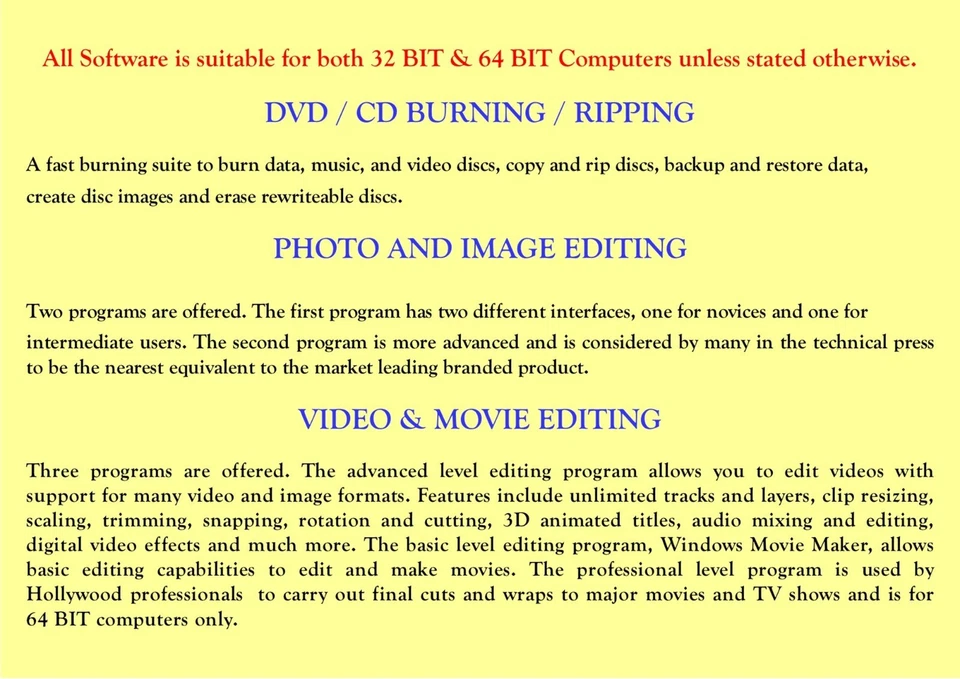 CD DVD Burn Ripping Software Including Blu-ray Part of 20 PROGRAM MEGA BUNDLE - Image 2 of 4