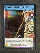 Neopets 7/150 Double-Bladed Staff Hannah and the Ice Caves Foil Rare NM/LP