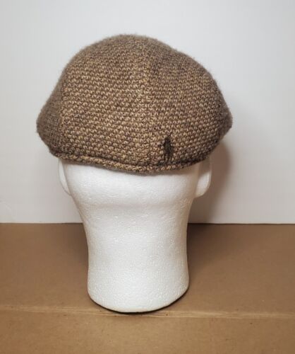 Vtg Polo Ralph Lauren Brown Lambswool Golf Cabbie Newsboy Hat Size Small/ Medium - Picture 4 of 12