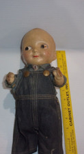 Vintage Composition Buddy Lee Doll Denim Bib Overalls
