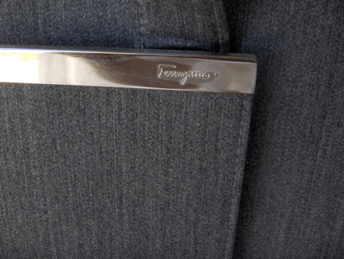 Ferragamo vintage large tote shoulder bag~fabric~logo hardware~pristine-Genuine - Picture 8 of 12