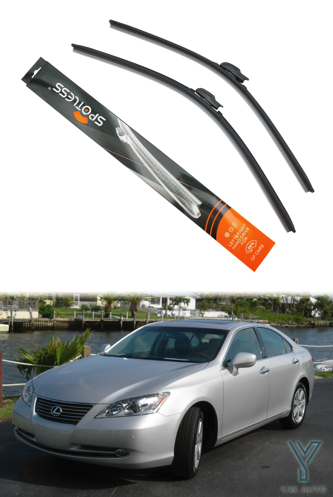 For Lexus ES ES350 0712 Front Wiper Blades 24"+20" 1 Pair Wiper Blades