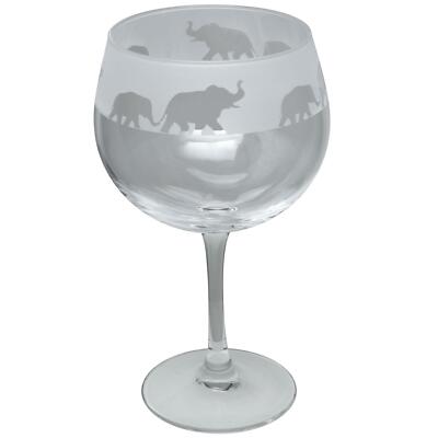 Animo Glas Elefant graviert Gin Ballon groß Copa Glas Glaswaren Geschenkbox