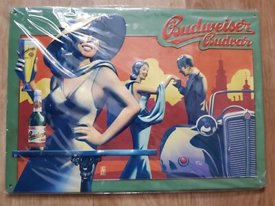  - Budweiser Blechschild Nostalgie  - Neu und OVP -