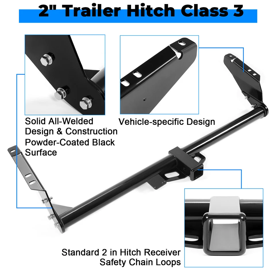 Class 3 Rear Bumper Towing Trailer Hitch Receiver 2" For Toyota Sienna 2004-2020 Foto 4 de 4