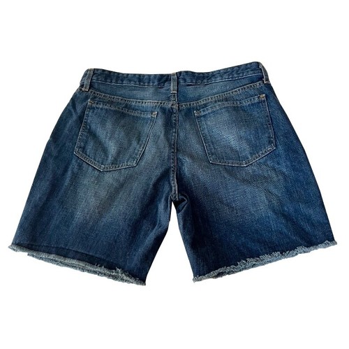 Womens Mossimo Size 14 Boyfriend Short Denim High Rise Dark Wash Cut off - Picture 3 of 3