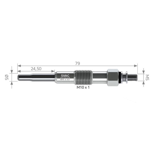 Bougie de Préchauffage à Tige 11 Volt pour Fiat Croma 154 1.9TD - Photo 3/3