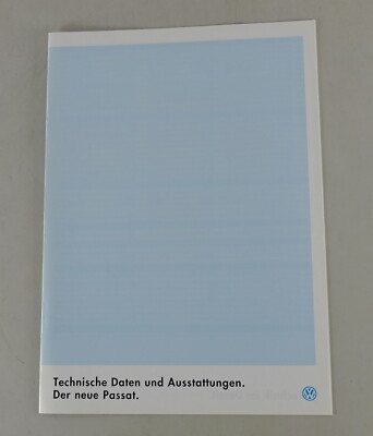 Brochure VW Passat B4 Technical Data and Features from 08/1993