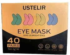 USTELIR Eye Mask Set | Under Eye Patches 40 Pairs | Eye Treatment Alcohol-Free V