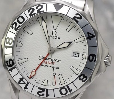 OMEGA Seamaster GMT Great White with Gold embellishments with box and papers