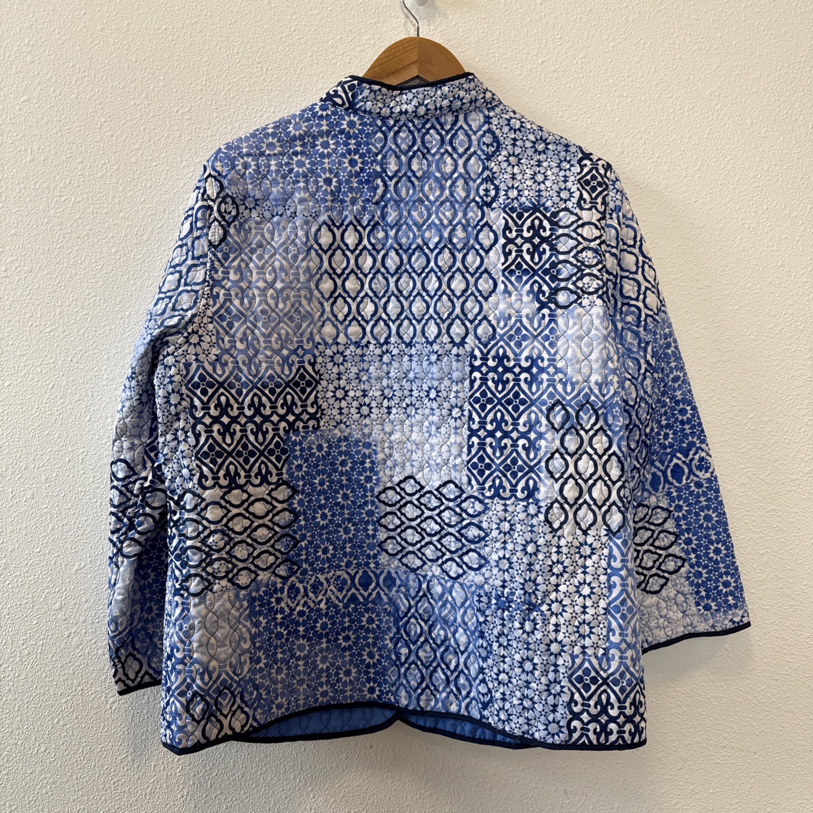 Reversible Patchwork Light Jacket Blue Size XL Wo… - image 5