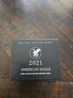 2021-W AMERICAN EAGLE SILVER $1 PROOF COIN U.S. MINT ORIGINAL CASE/COA