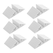 6 PCS White Plastic Triangle Support Feet for Pet and Baby Gates,
