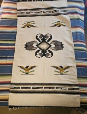 Wool South American Poncho Serape Tight Weave Thunderbird Phoenix