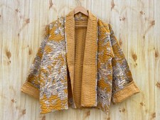 Boho Cotton Kantha Patchwork Quilted Jacket New Style Vintage Handwork Coats
