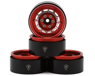 Treal Hobby 1.9'' Type-M Aluminum Crawler Beadlock Wheels (Red) [TLHTWHEEL-80]