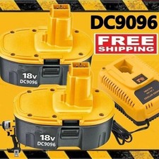 2PACK 18V For Dewalt 18 VOLT Ni-MH 7.0Ah Battery/Charger DC9099 DC9096-2 DC9096